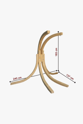 Lucfenyőfa állvány XL méretű függőfotelhez, impregnált, 200 kg